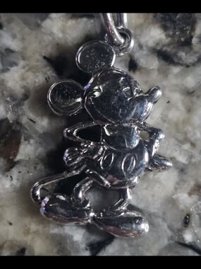 Silver Mickey Mouse Charm Pendant